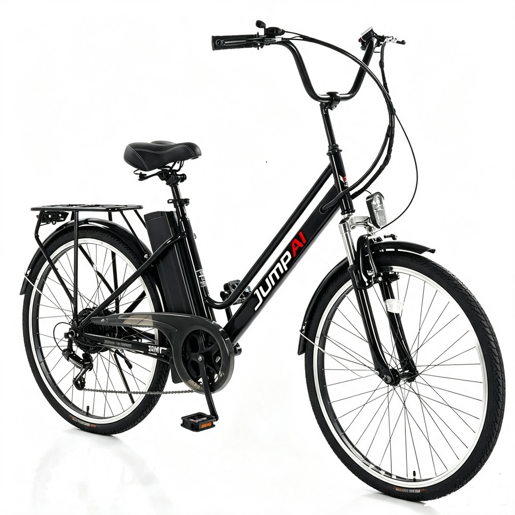 JumpAI®CityRide 26” Premium Electric Bike – UL 2849 Certified Urban Commuter E-Bike with 36V Lithium Battery & 250W Motor