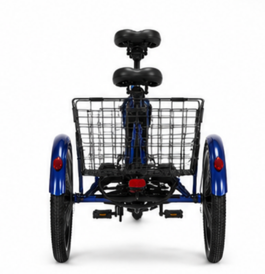 JumpAI®350W Electric Adult Tricycle - 24" E-Trike, UL 2849 Certified Safety, 7-Speed, Aluminum Frame, 35km/h