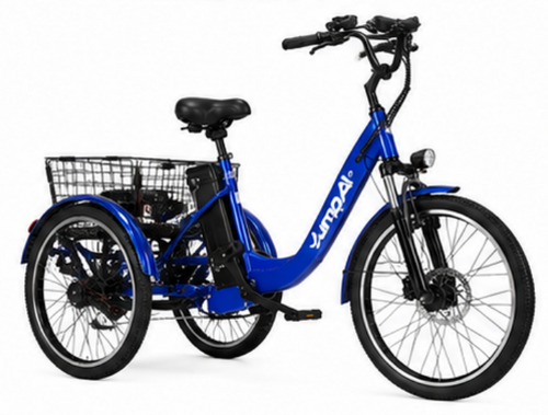 JumpAI®350W Electric Adult Tricycle - 24" E-Trike, UL 2849 Certified Safety, 7-Speed, Aluminum Frame, 35km/h
