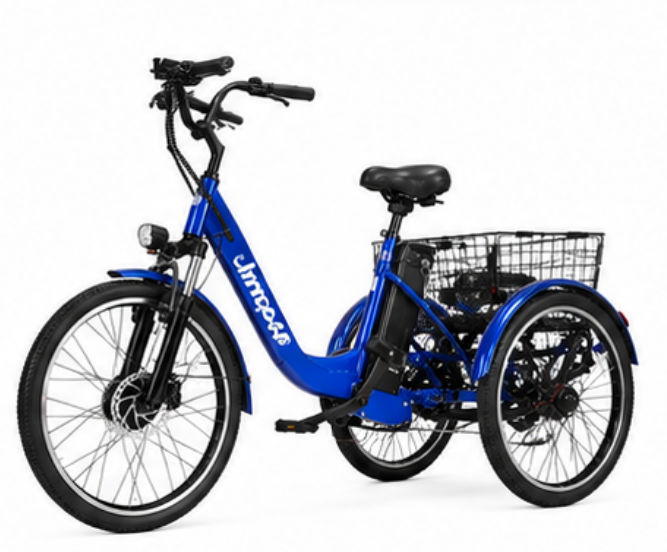 JumpAI®350W Electric Adult Tricycle - 24" E-Trike, UL 2849 Certified Safety, 7-Speed, Aluminum Frame, 35km/h