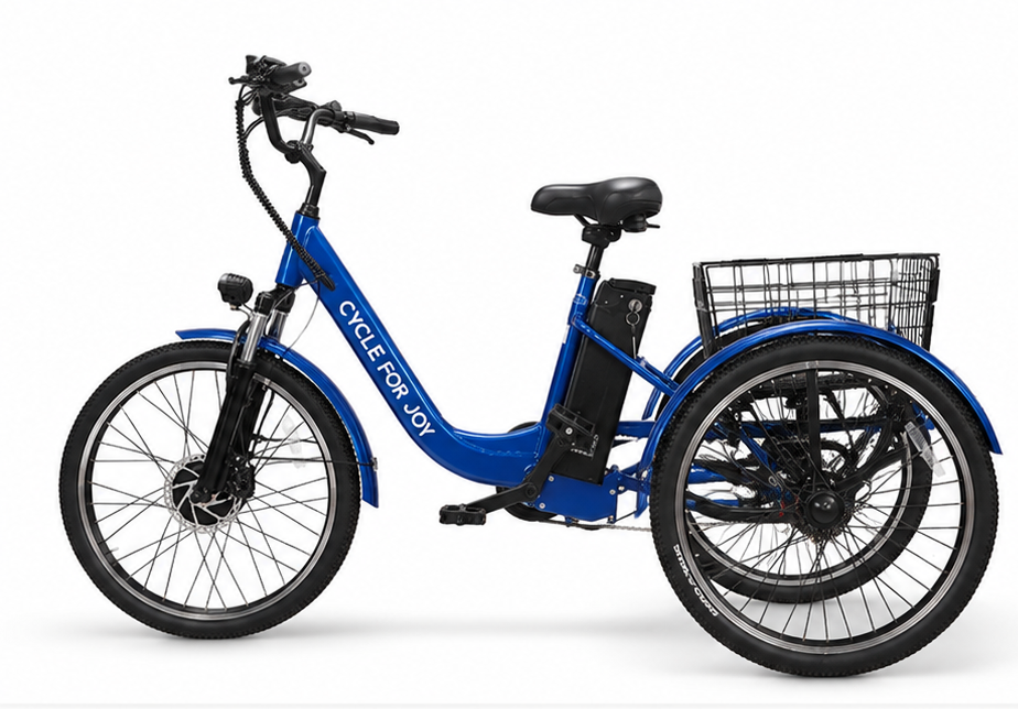 JumpAI®350W Electric Adult Tricycle - 24" E-Trike, UL 2849 Certified Safety, 7-Speed, Aluminum Frame, 35km/h